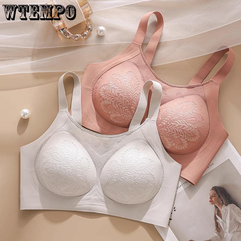 Underwear Women's Thin Anti Sagging Seamless Bra Plus Size Bra Sports Lace Breathable Bra
