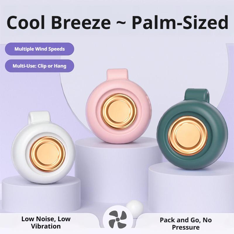 New Mini Portable Clip Fan Handheld Fan Waist Hanging Leafless Fan Small Whirlwind Fan For Daily Outdoor Travel Camping