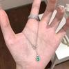 Double Gourd Necklace: Women's Elegant Chinese Style Titanium Steel Clavicle Chain
