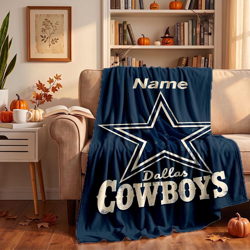 Dallas Cowboys Custom Flannel Blankets Soft Warm Cozy Throws for Home Decor Holiday Gifts