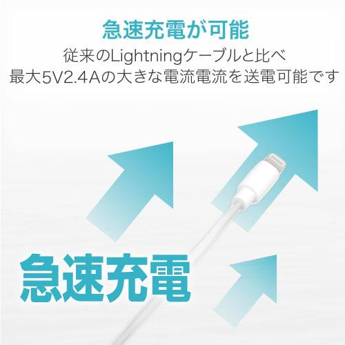 ELECOM Lightning kabel Lightning iPhone nabíjecí kabel standardní [Kompatibilní s iPhone 13 / 12 / SE (2. generace)] Certifikovaný produkt Apple 0,1m (1