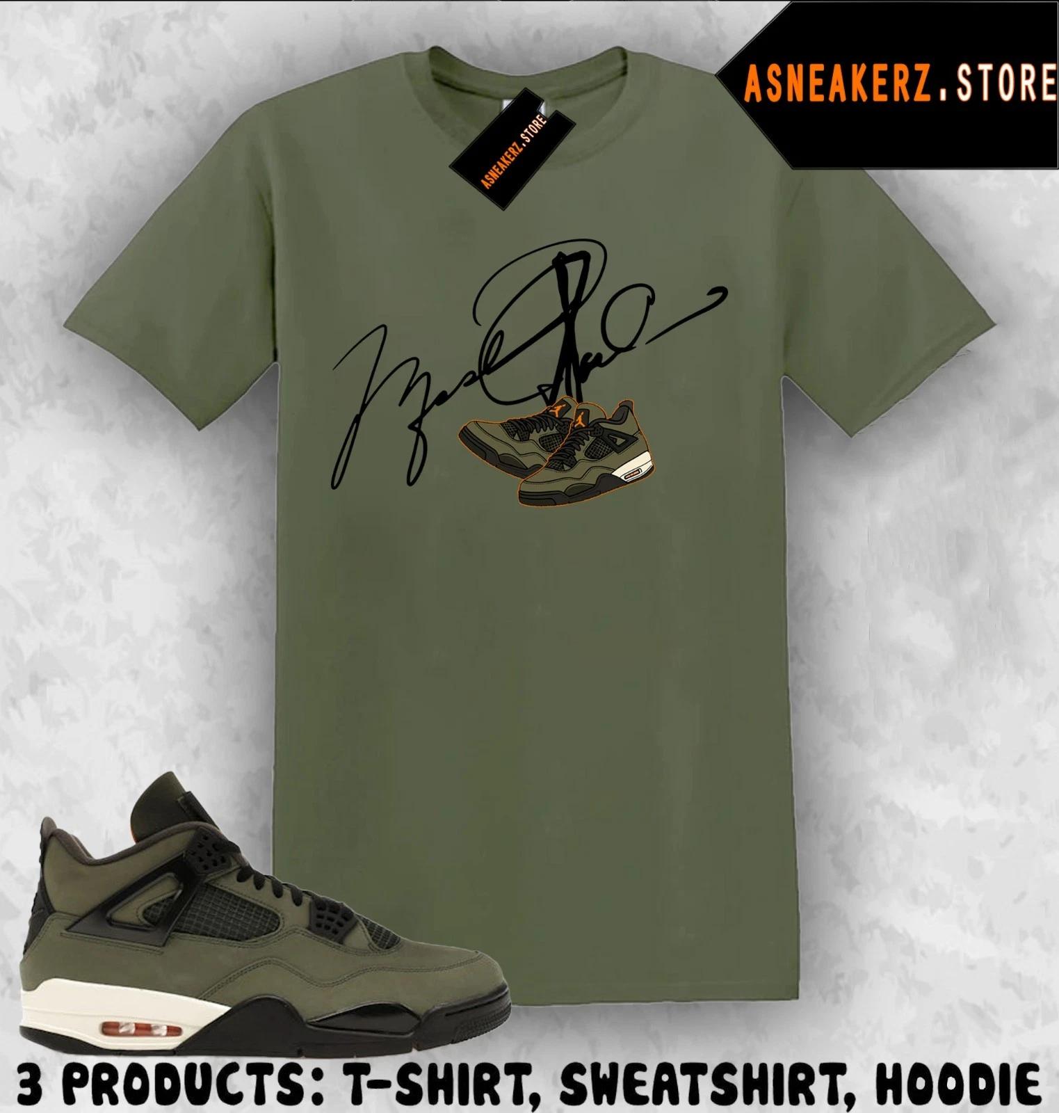 

Shirt Matching Undefeated x AJ 4 OG 2025 Match Sneaker 23 MJ Shoelace 4s T shirt 4XL