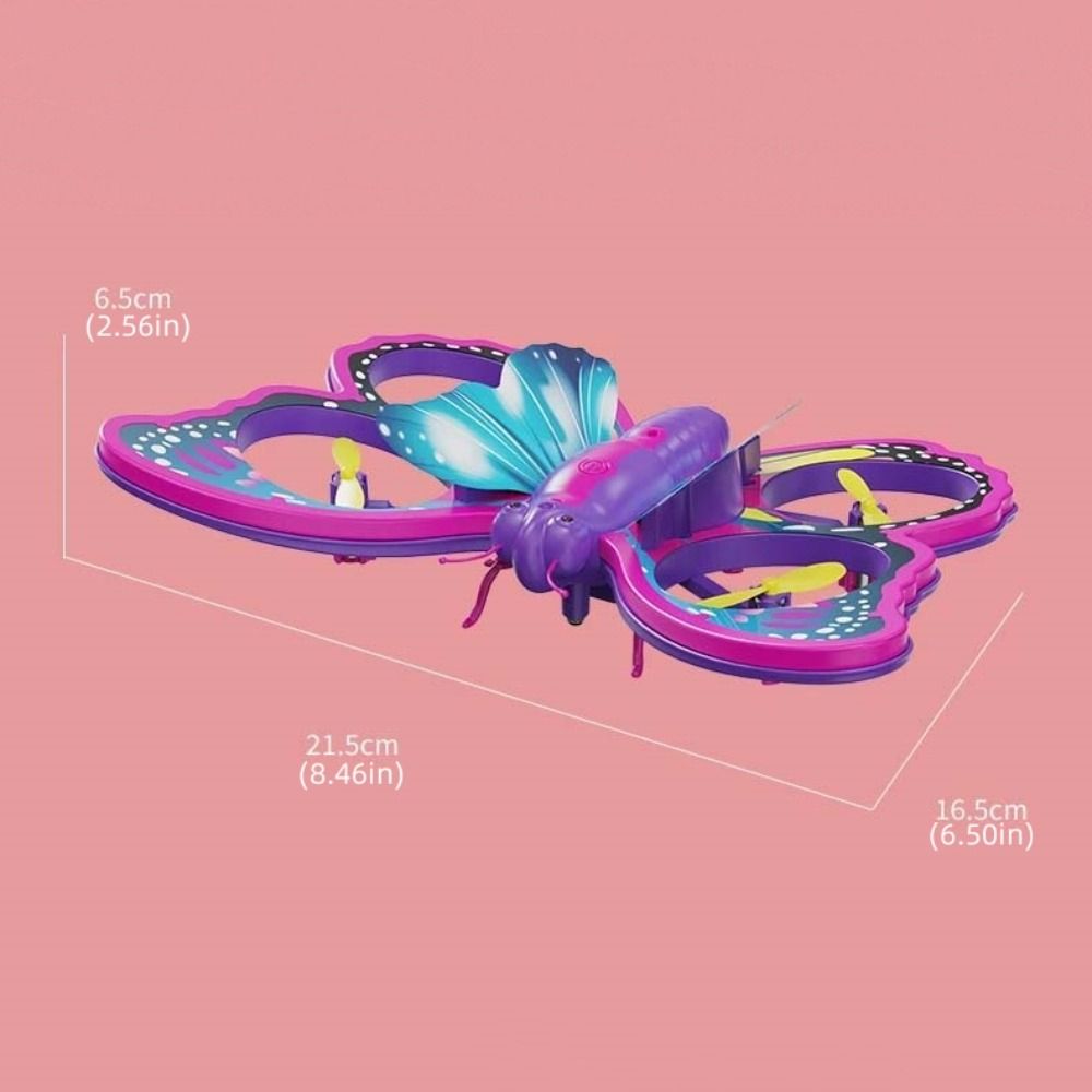 Gravity Sensing Remote Control Aircraft V40 Glitter Mini Plane Toy Butterfly Quadcopter Kids Toy