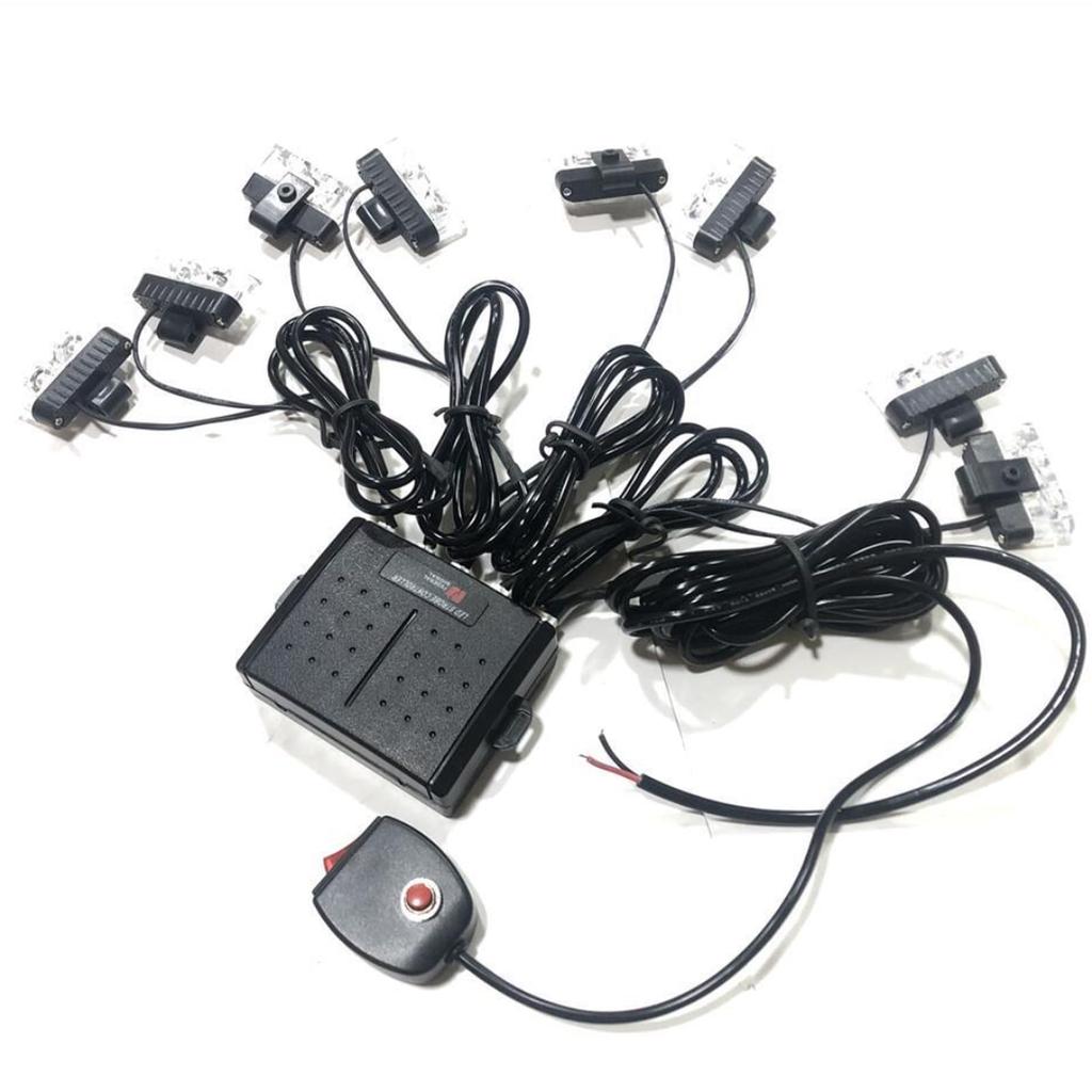 Sakurawing Flashlight Strobe LED 12V Kit with Switch Super Bright High Brightness Car Truck Decotora Amber