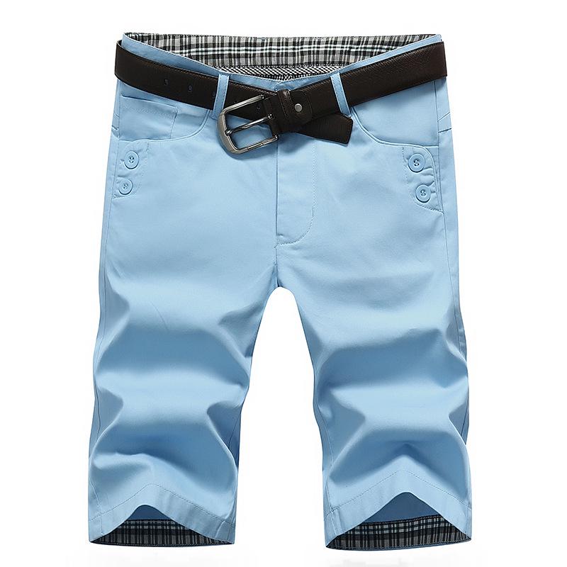 Men Beach Shorts Cotton Solid Color Casual Loose Clothing Men’s Sports Shorts