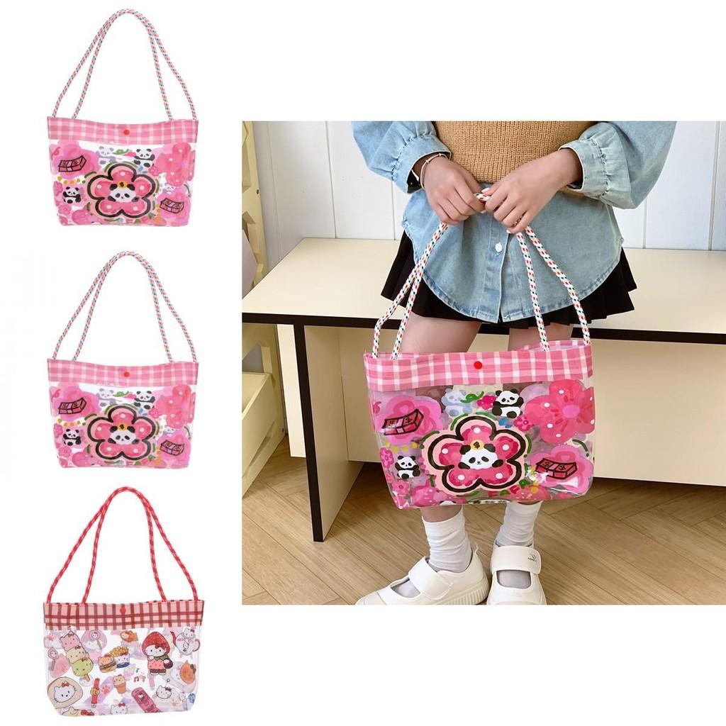 Hello Kitty Pvc Beach Bag For Kids Lightweight Cartoon Travel Organizer For Children