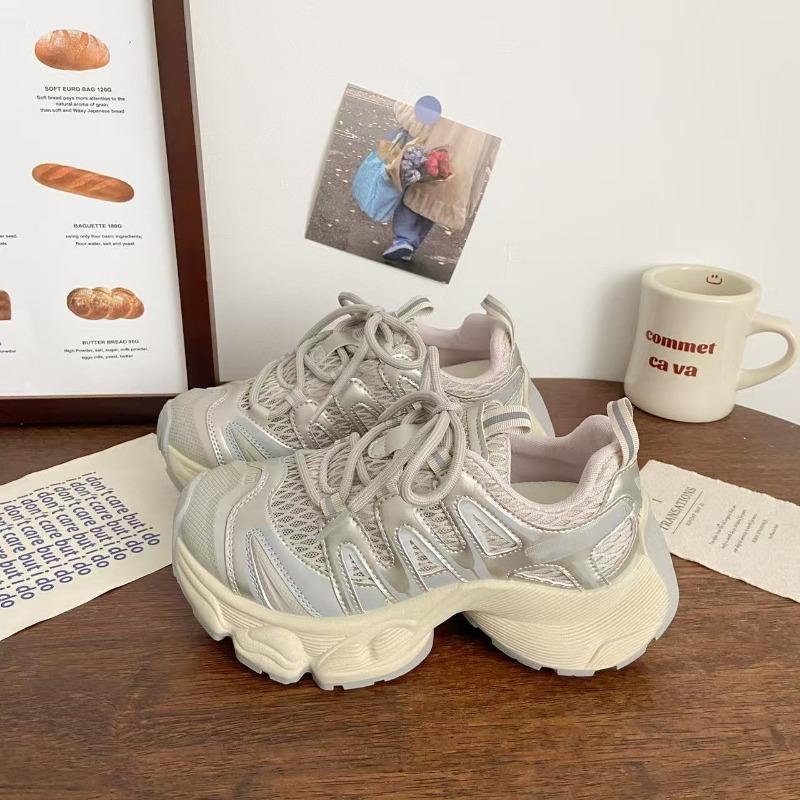 

Mesh breathable thick-soled women s new versatile fashion height-increasing and thin casual sports shoes 40