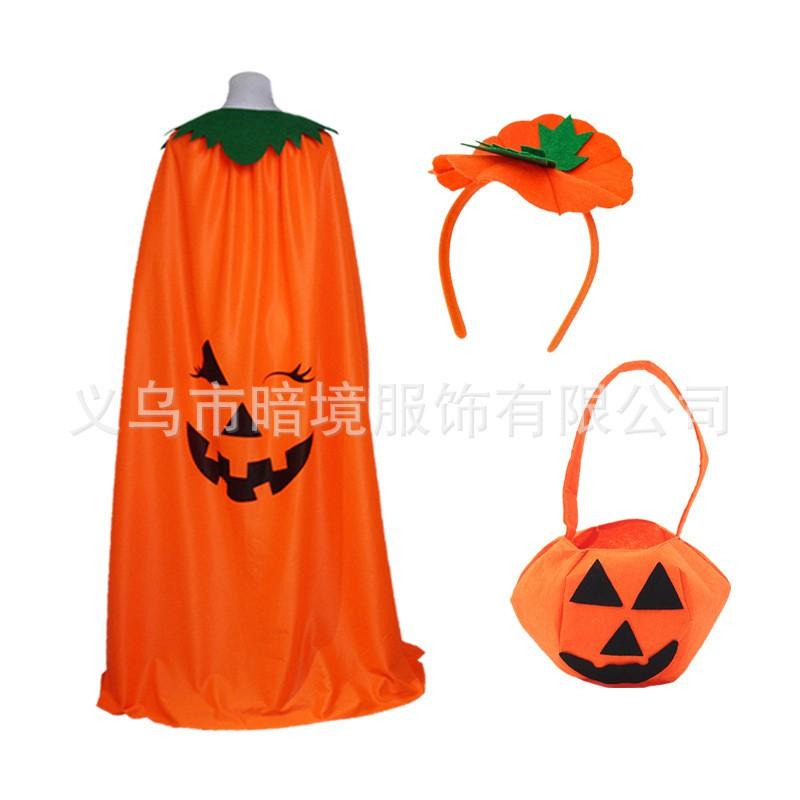 Halloween Pumpkin Cape Costume Adult Party Outfit Accessory One Size