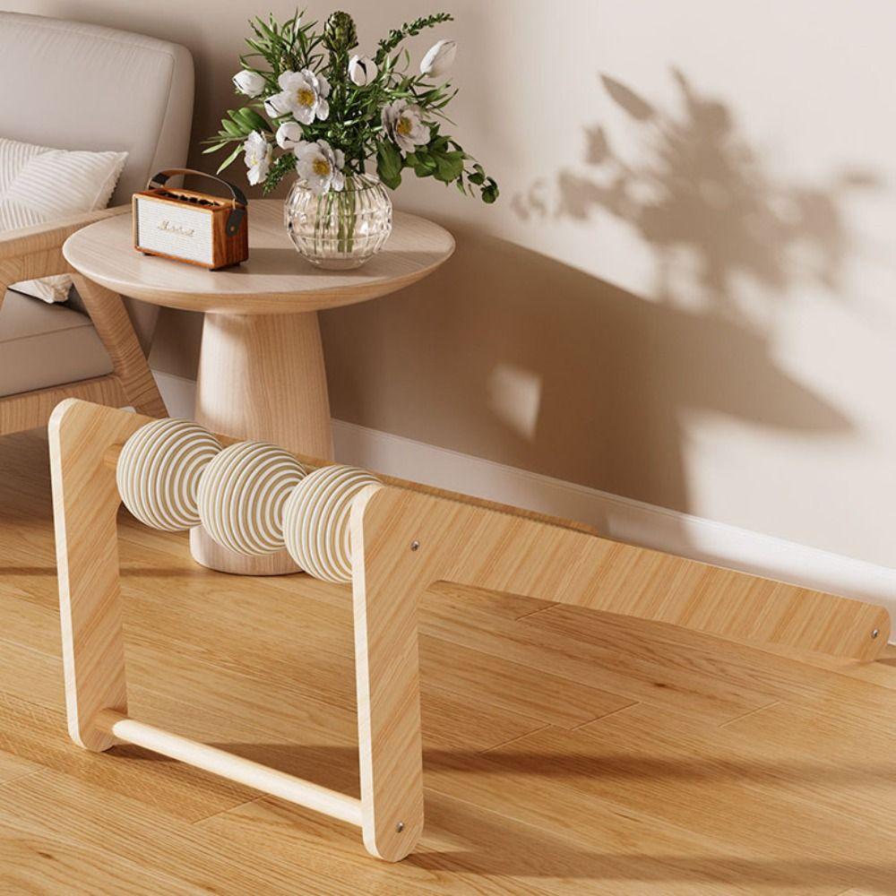 Wooden Pet Cat Scratching Board Hemp Rope Cat Scratcher Mat Durable Cat Scratching Post  Pet Cat