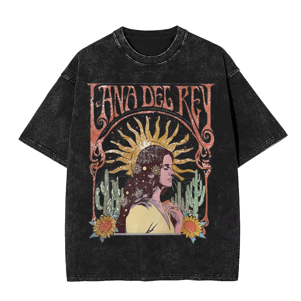 

Singer Lana Del Rey Chemtrails Over The Country Club Vintage Washed Tshirt Men Women Fashion Pop Music Tshirt Streetwear Unisex S