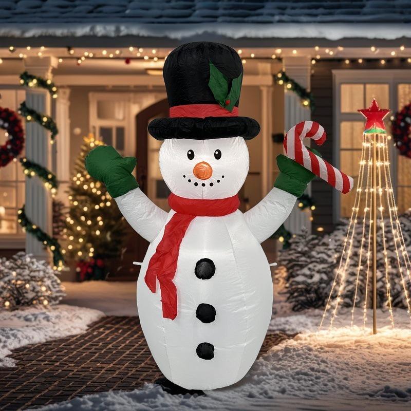 LED Light-up Inflatable Snowman Outdoor Christmas Decoration EU Plug