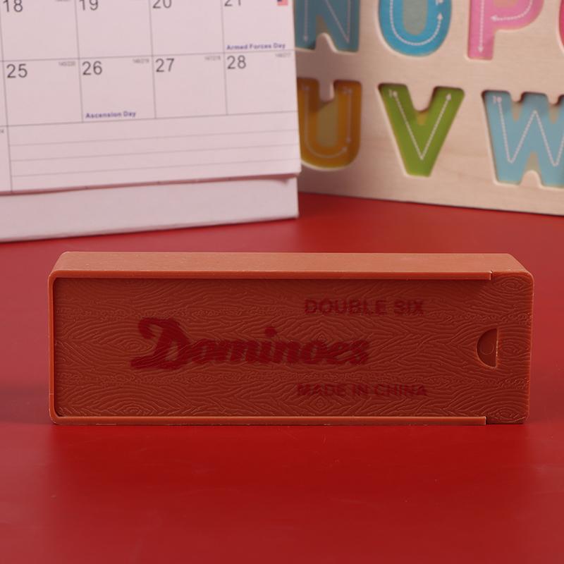 Domino Game Set With Box Melamine 28 Dominoes Tiles Gifts Professional Table Game Multifunctional For Family Game Decor