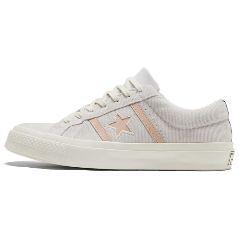 Material Block X Converse One Star Academy Non-slip and Wear-resistant Low-top Board Shoes Unisex White and Blue Stitching