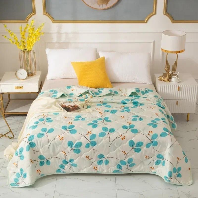 1PC 100X150cm Cute  Printed Spring Summer Comforter Adults Children Soft Breathable Quilting Quilt Single Bed Blanket Quilts