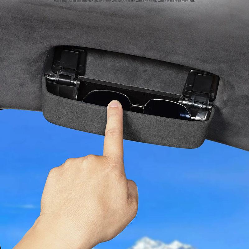 For XPENG P7+ 2026 2027 Suede Car Glasses Case Storage Box Interior Modification Accessories