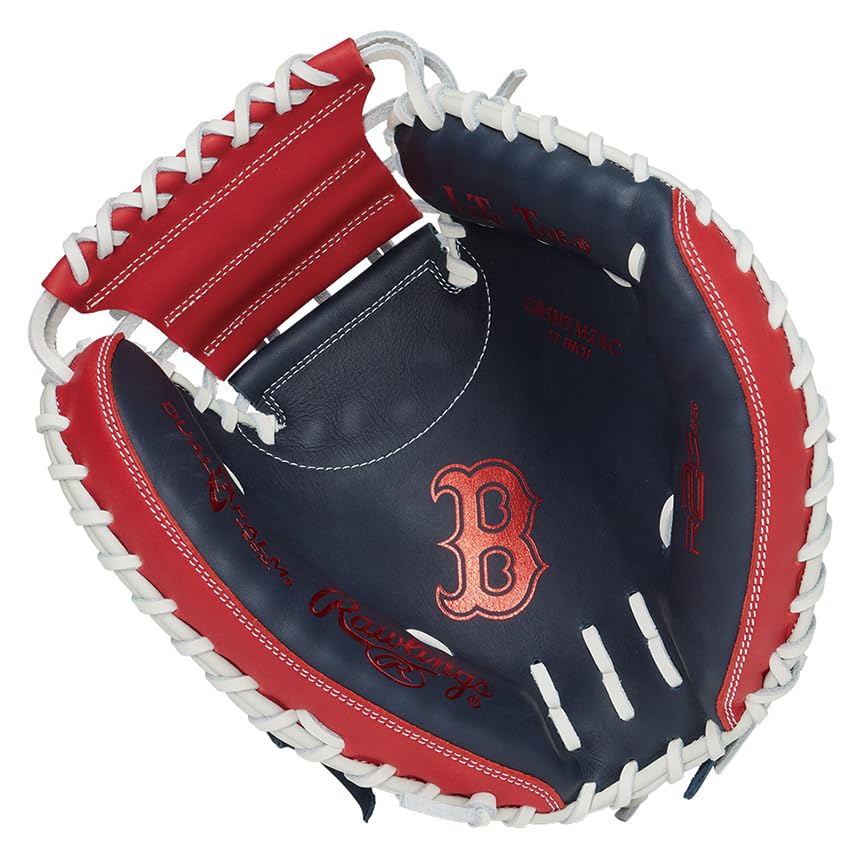 Rawlings Baseball HYPER TECH MLB TEAM Red Throw Glove, Softball, GR5HTM2AC, Catcher's, Sox, 33-inch, Right-Handed