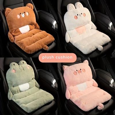 Integrated Cartoon Plush Comfortable Plush Car Seat Cushion for Thick and Warm Seat Cushions for Vehicles and Chairs