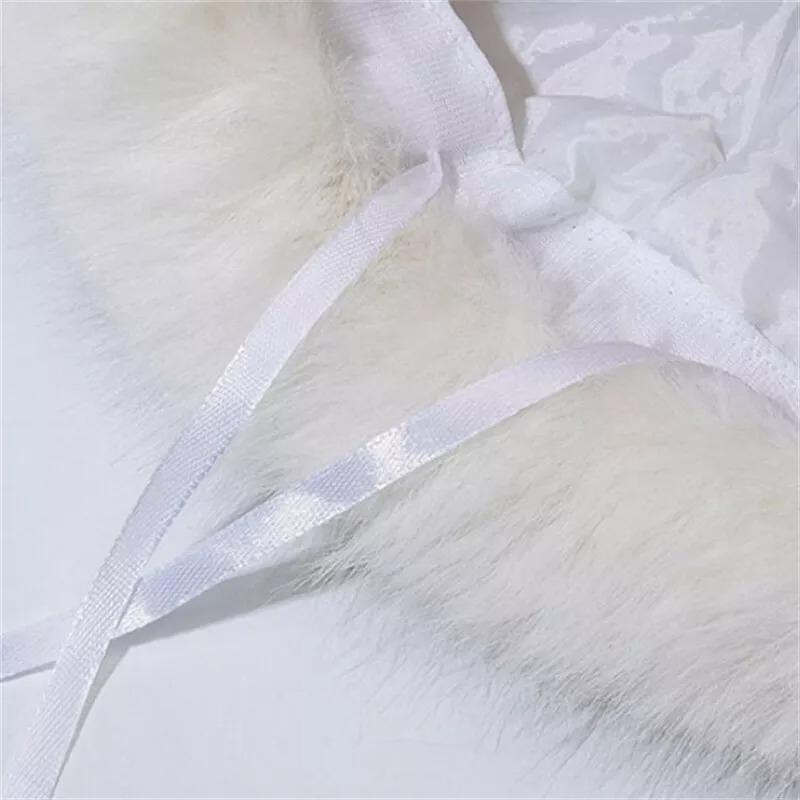 Winter Warm Fluffy Faux Fur Bucket Hat for Women Thermal Windproof Fisherman Cap Warmer