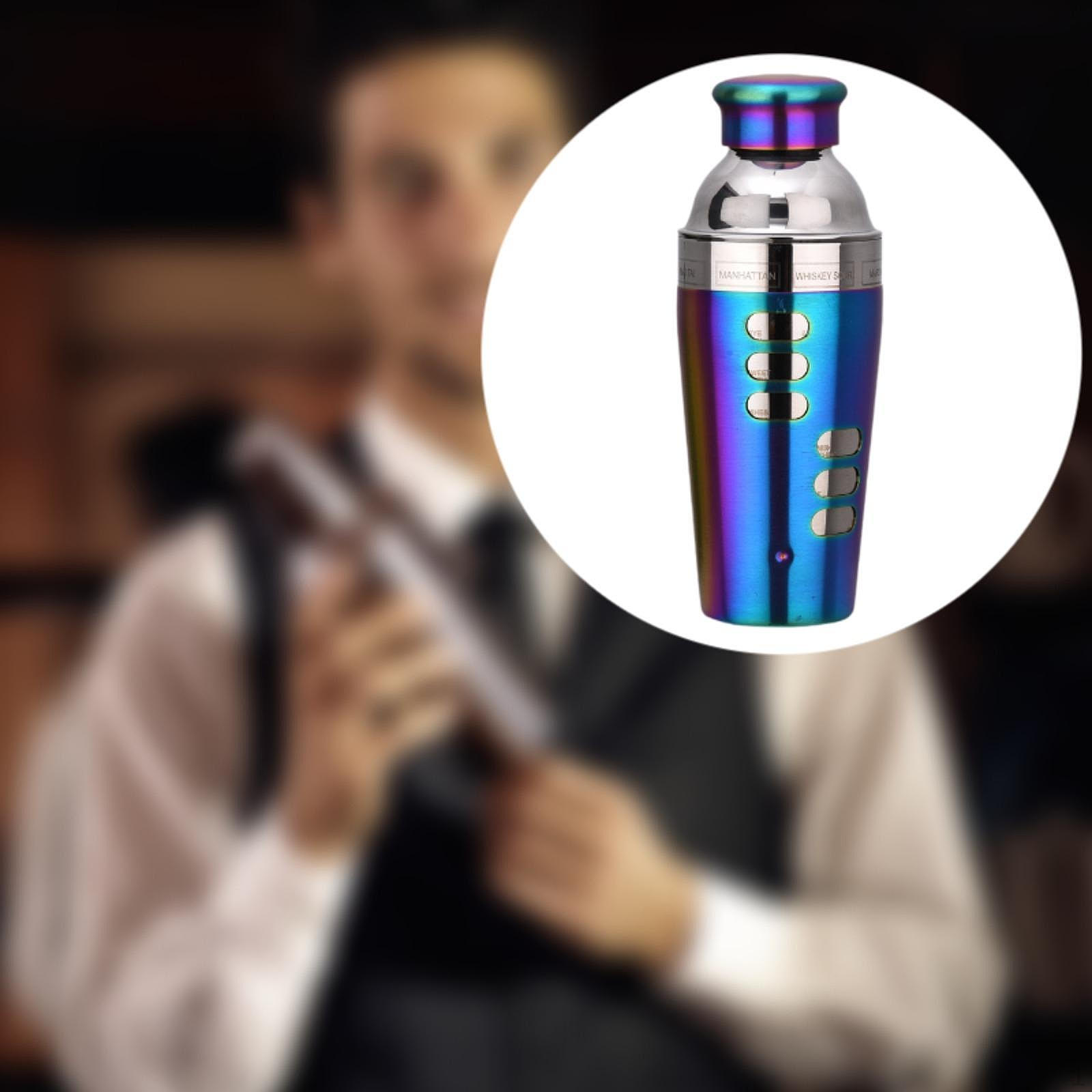 

Шейкер для коктейлів Аксесуари для бару Герметичні змішані напої Змішувач для напоїв Martini для бармена Colorful