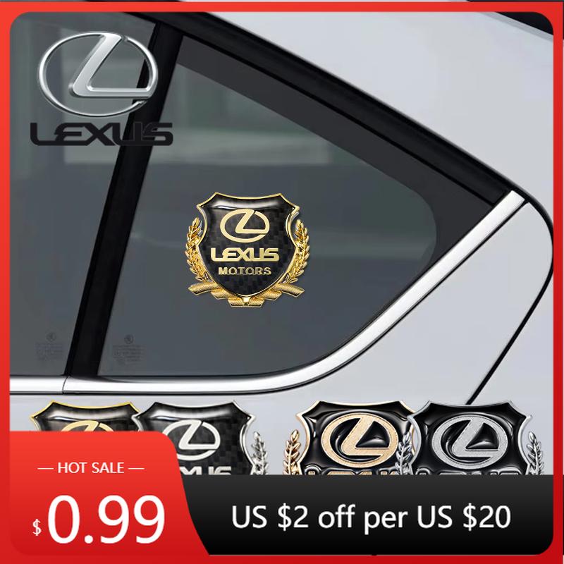 Interior Stickers 2PCS 3D Metal Emblem Sticker Car Badge Decal For Lexus F SPORT NX RX ES UX GS GX IS LS LX CT LC LBX 350h 450hSR4