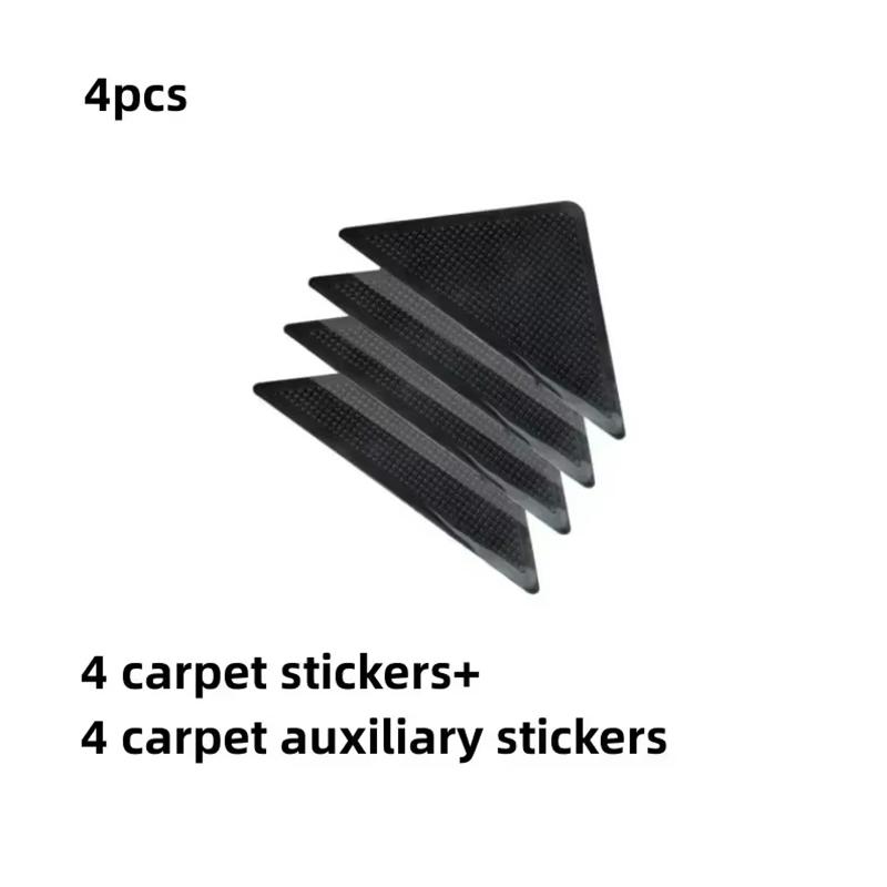 

4Pcs Triangular Carpet Anti Slip Stickers For Tile Floor Carpet Corner Pads Washable And Reusable Nano Anti Slip Fixed Pads