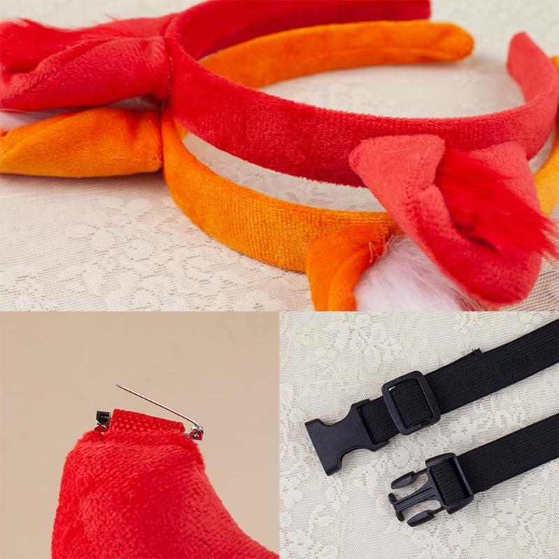 Child Animal Role Play Costume Animal Ear Headband Tail Skirt Halloween Animal Outfit Accessory for Kid Boy Girl Cosplay