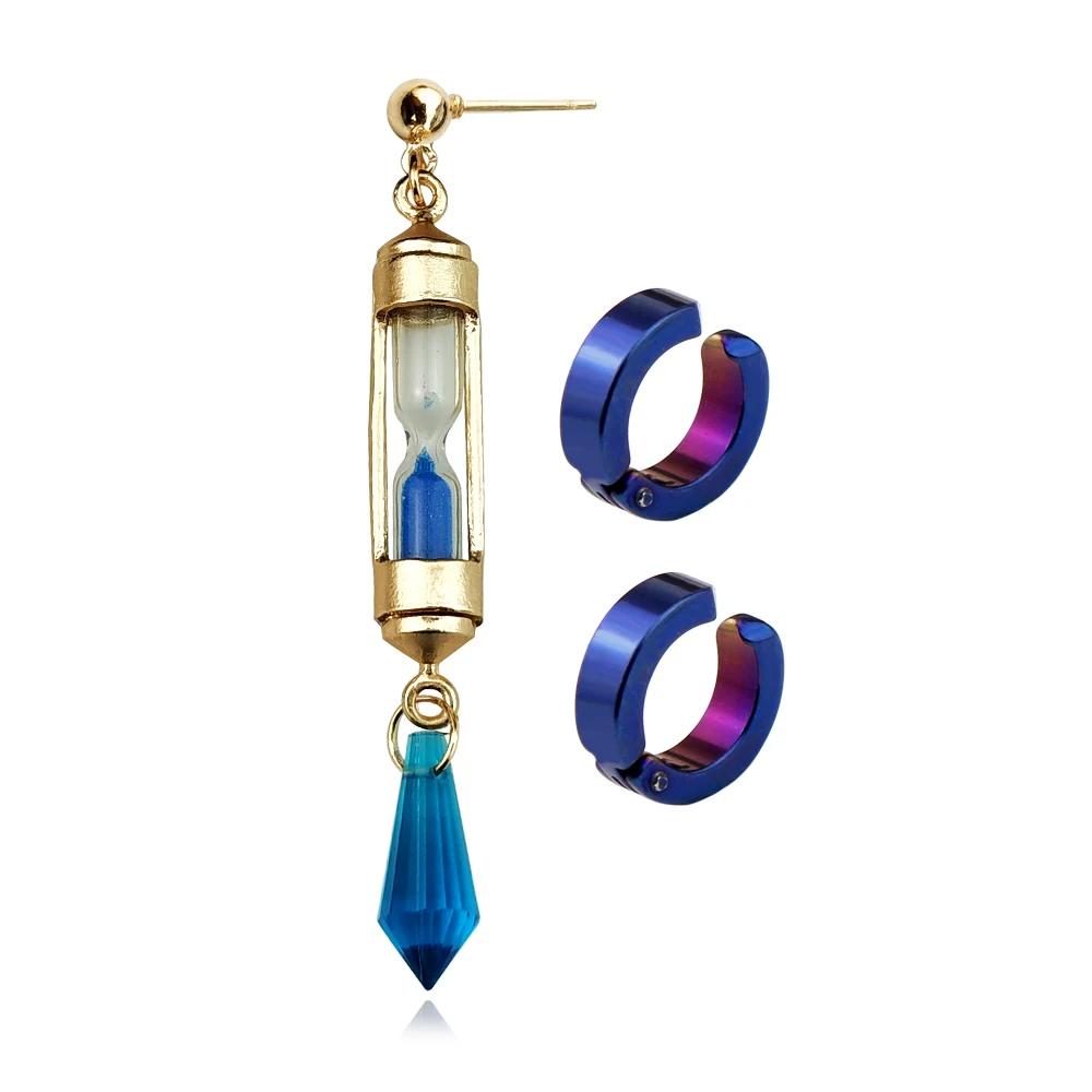 Anime The Case Study of Vanitas Vanitas Earrings No Karte Props Hourglass Earrings Ear Cuff Studs Clip Cosplay Jewelry Gifts