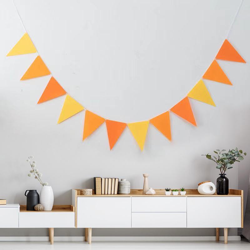 Felt Triangle Birthday Flags for Kids' Room & Party Decoration