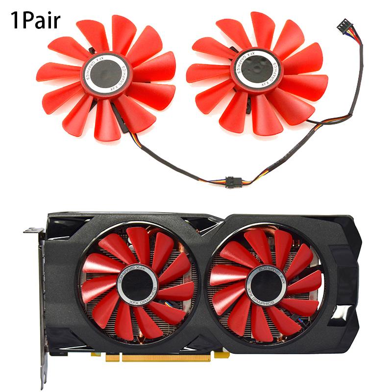 87Mm Diameter Rx-570-Rs Rx-580-Rs Fdc10U12S9-C For Rx570 Rx580 Video Graphics Cards Cooling As Replacement Fan