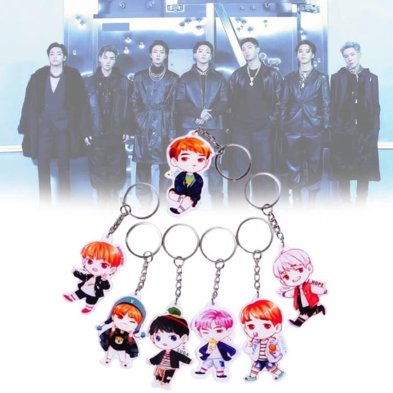 Premium Quality Bts Bangtan Boys Acrylic Key Ring Keychain Featuring Jung Kook Jimin Jin V Suga Jhope