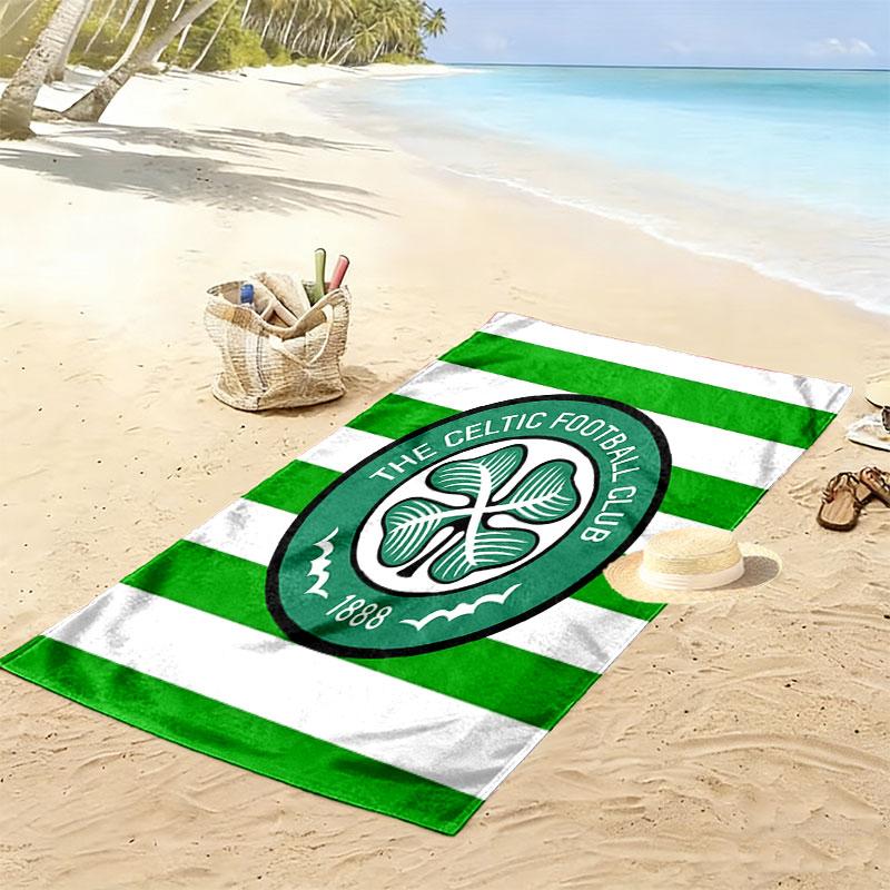 Asciugamano da Spiaggia con Stampa Celtic F.C., Asciugamano Grande Morbido ad Asciugatura Rapida per Spiaggia Campeggio Nuoto