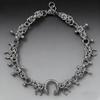 Stainless Steel Punk Choker Necklace Rivet Horseshoe Spiked Gothic Necklace  Gifts