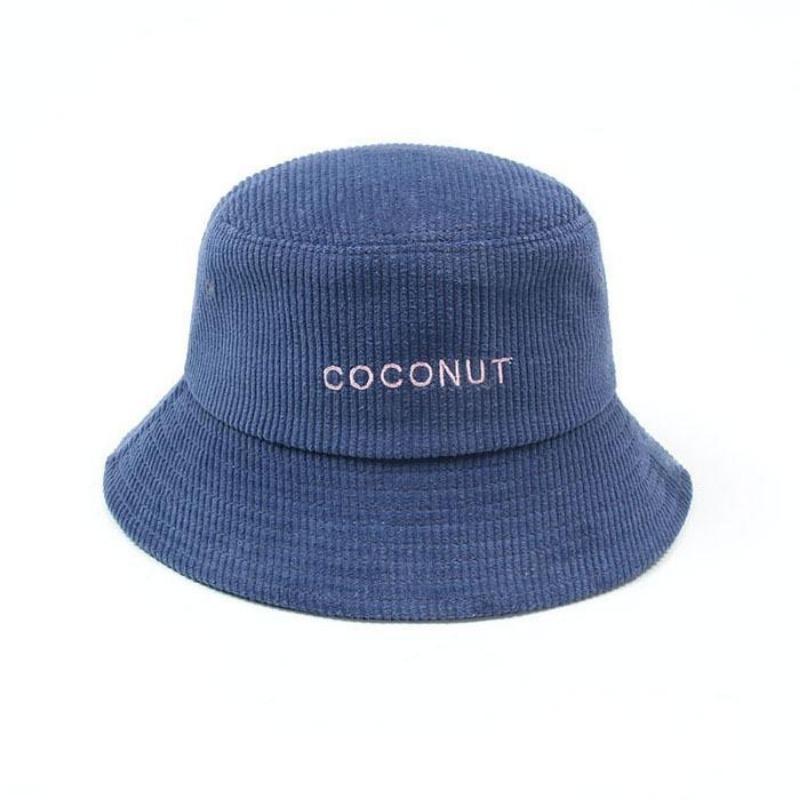 Winter corduroy bucket hat trendy versatile fashion basin hat retro candy color bucket hat