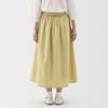 MUJI Women's Hemp Cotton Easy Long Skirt, BE1VBA5S, Yellow, Size L