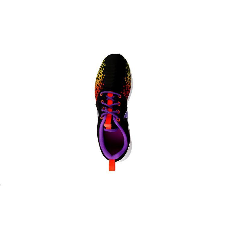 Nike Roshe One Šněrovací Ploché Kulatá Špička Tlumení Protiskluzové Odolné proti Opotřebení Nízké Běžecké Boty Dámské Tenisky Černá Fialová 677784-003