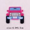 Pink Cartoon Embroidery Patch Iron On Patches For Clothing Flower Letters Patches On Clothes Sewing Fusible Patch Applique Decor