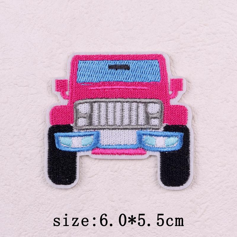 Pink Cartoon Embroidery Patch Iron On Patches For Clothing Flower Letters Patches On Clothes Sewing Fusible Patch Applique Decor