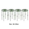 Sturdy 4-Pack Peony Plant Support Rings - Adjustable, Rust-Proof & Easy To Plant Support Pile Stand Plant Support