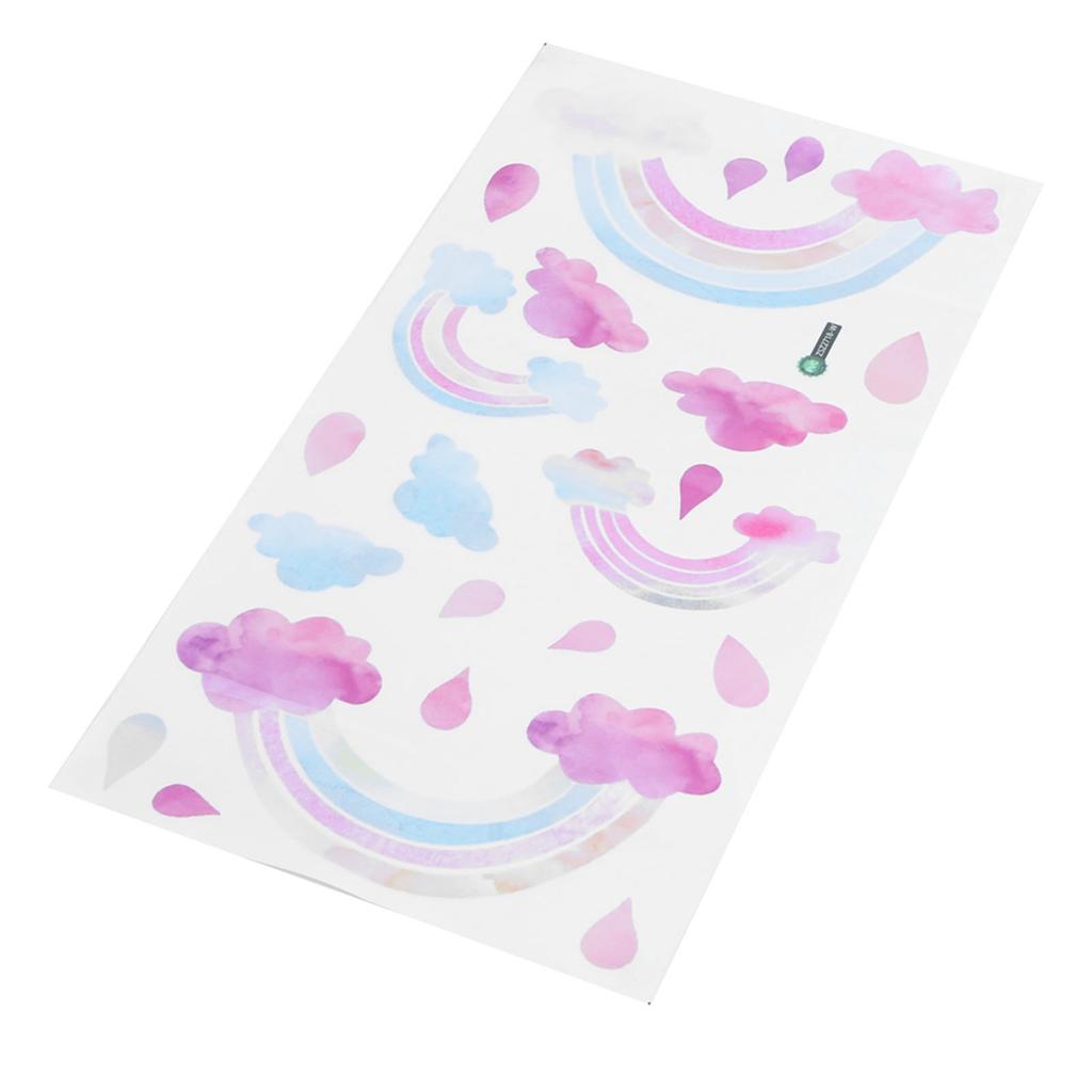 Self Adhesive Wall Sticker Cute Clouds Raindrop Pattern Decal Children"s Room Bedroom Decor