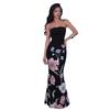 2026 European and American summer new French sexy pure desire tube top printing slim and thin temperament dress women