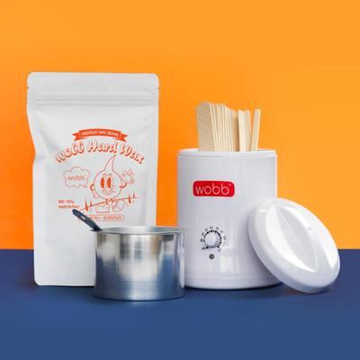 WOBB White Vanilla Hard Wax Slim Warmer Waxing Set