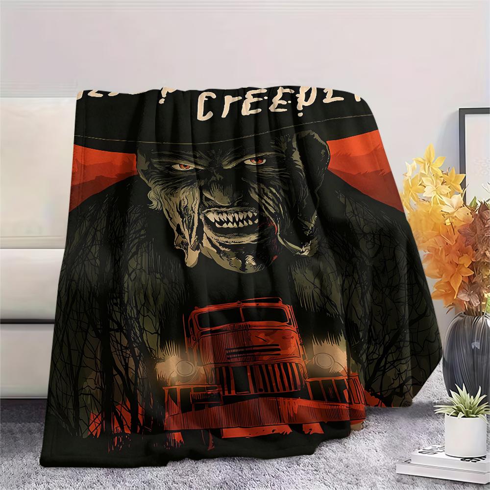 Horrorfilm-Print Flanelldecke, Hohe Qualität, Bequem für alle Jahreszeiten, Heimdekoration, Wärme und Komfort, Perfekt für Weihnachtsgeschenke