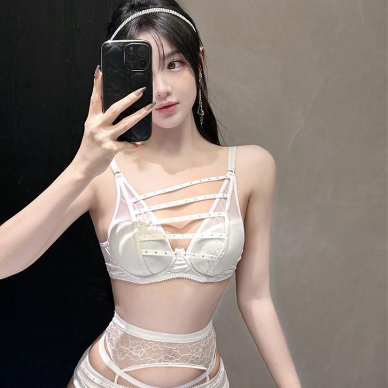 Lace Push Up Bra Panty Set Thin Padded Sexy Lingerie Women Daily Wear