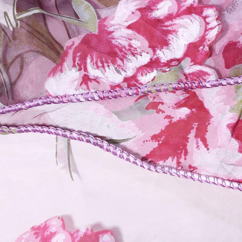 Peony Curtain Hanging 100x200cm Sheer Voile Door Window Room Divider Elegant Valance For Living Room Bedroom Luxury Home Decor Upgrade High Quality