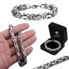 THICK BRACELET Men' Silver Bracelet ROYAL Byzantine + FREE