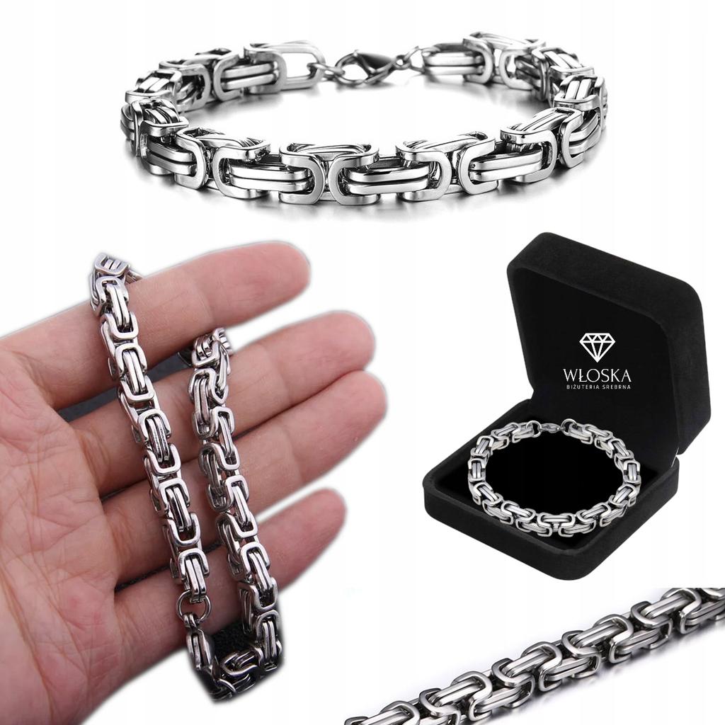 THICK BRACELET Men' Silver Bracelet ROYAL Byzantine + FREE