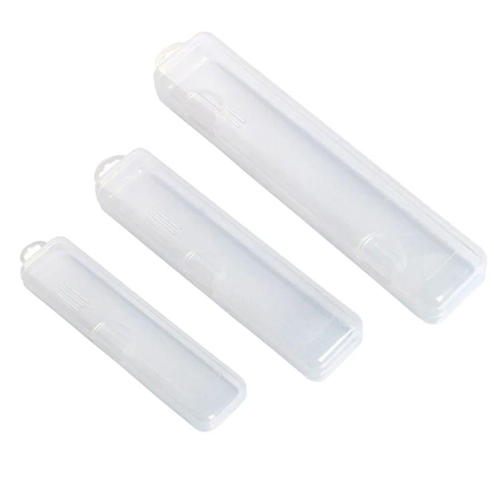 1Pcs with Cover Plastic Box Organizer Transparent Beauty Tools New Makeup Brush Storage Box