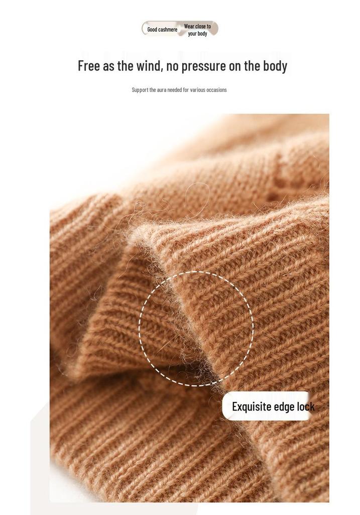 Cashmere 2025 High-End Women's Cable Knit Warm Casual Hat for Autumn/Winter