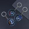 Rotatable Car Wheel Rim Keychain Clear 2D Acrylic Brake Caliper Key Ring Practical Key Accessory for Daily Commute Use