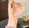 Elegant Gold Heart Tassel Chain Bracelet - Light Luxury Jewelry Gift for Girlfriend